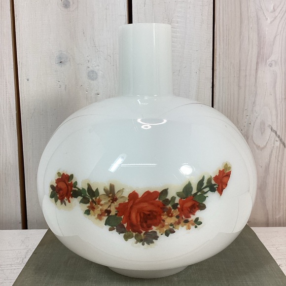 Vintage Milkglass Globe Shade with Chimney - Picture 2 of 10